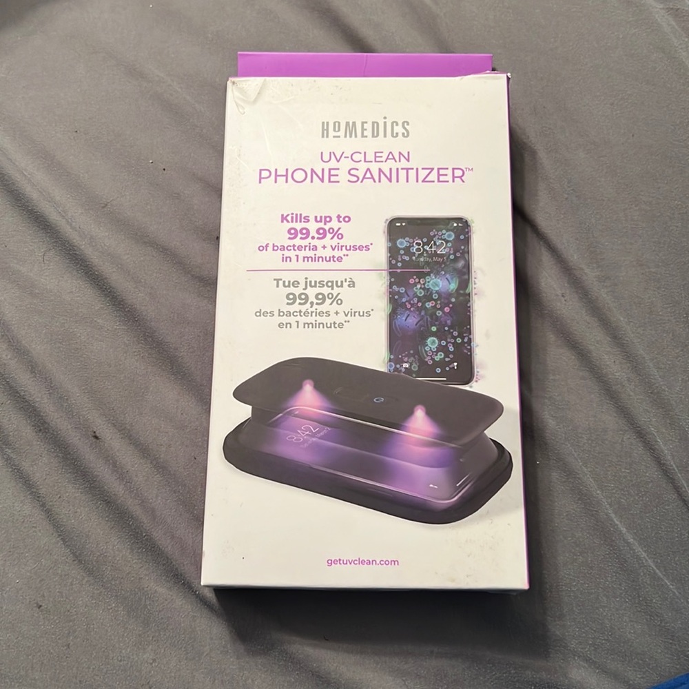 HoMedics UV Clean Phone Sanitizer, UV Light Sanitizer, Fast Germ Sanitizer
